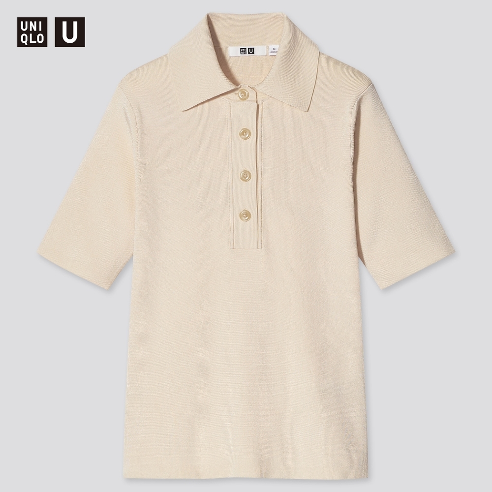 Uniqlo U Viscose Blend Polo Sweater.